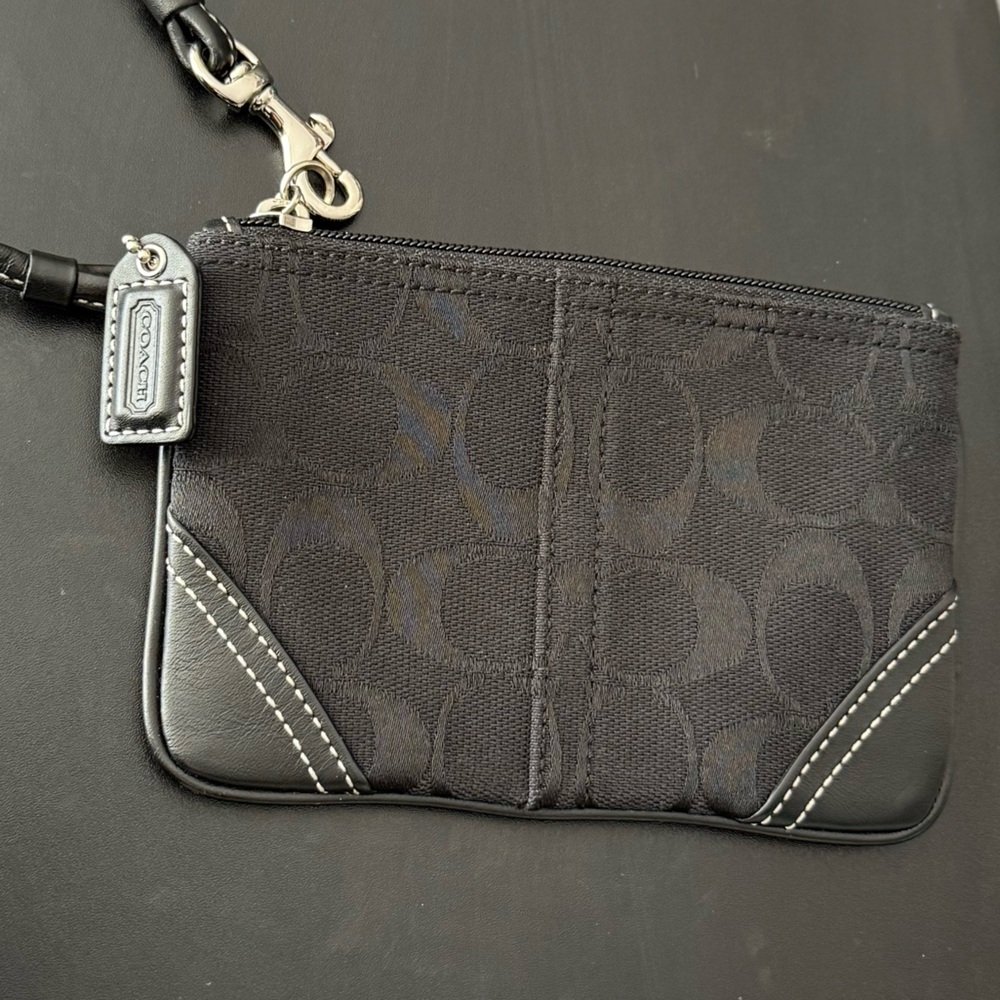 Coach Black Wristlet with Tag Detail - Picture 5 of 8